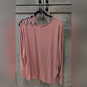 Pink one shoulder sweater